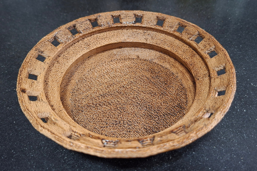 קערה בסגנון מצרי מודפסת בתלת־ממד עם 40% עץ