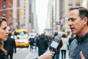 דגל מקרופון משולש עם חריצים ללוגו