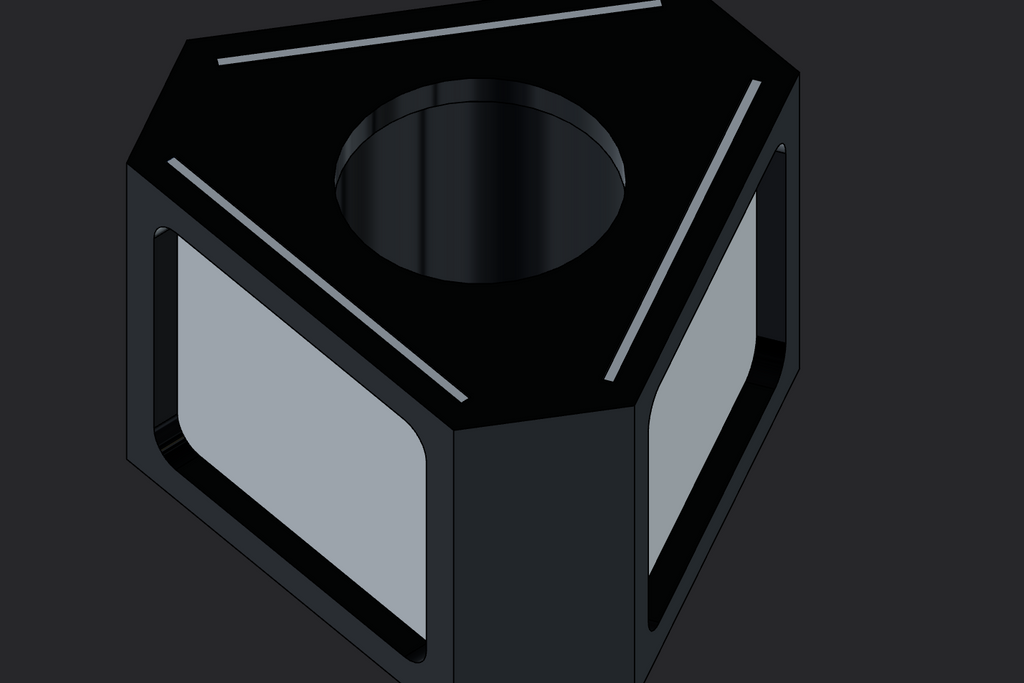 דגל מיקרופון משולש עם מסילה ללוגו מודפס